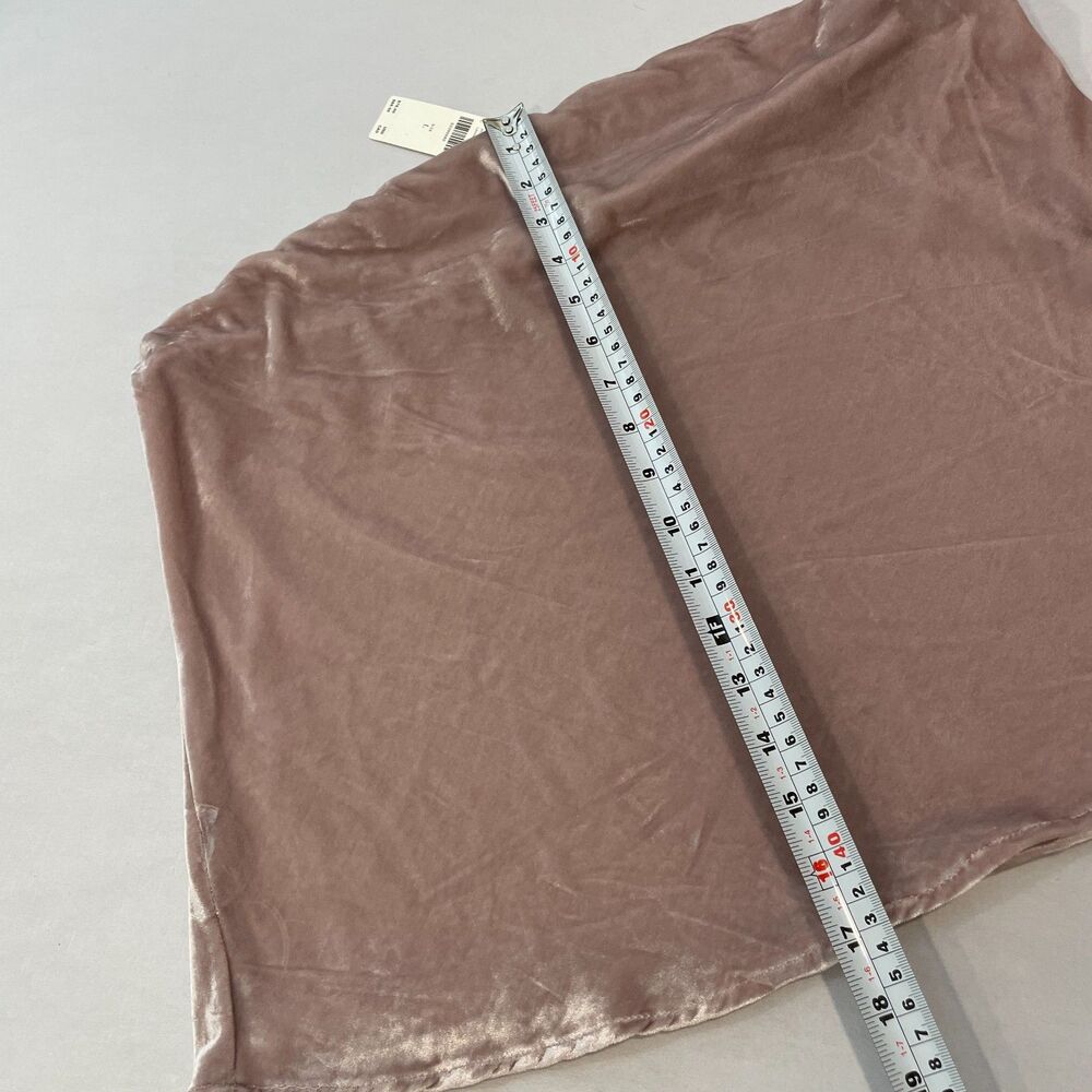 ~ NEW* Anthropologie Lg Tilda Strapless Top Velvet, Lt Mauve Muted Grayish Blush - Picture 14 of 16